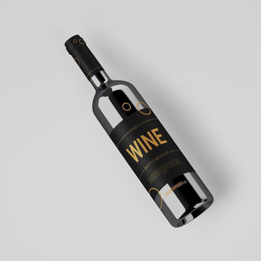 啤酒红酒酒瓶贴图样机 (6)