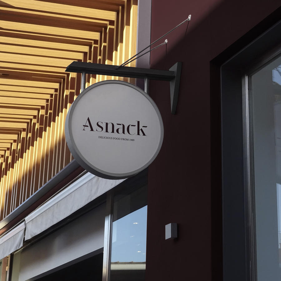 甜品店VI店招贴图样机