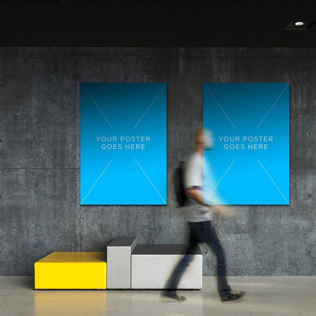 室内海报样机