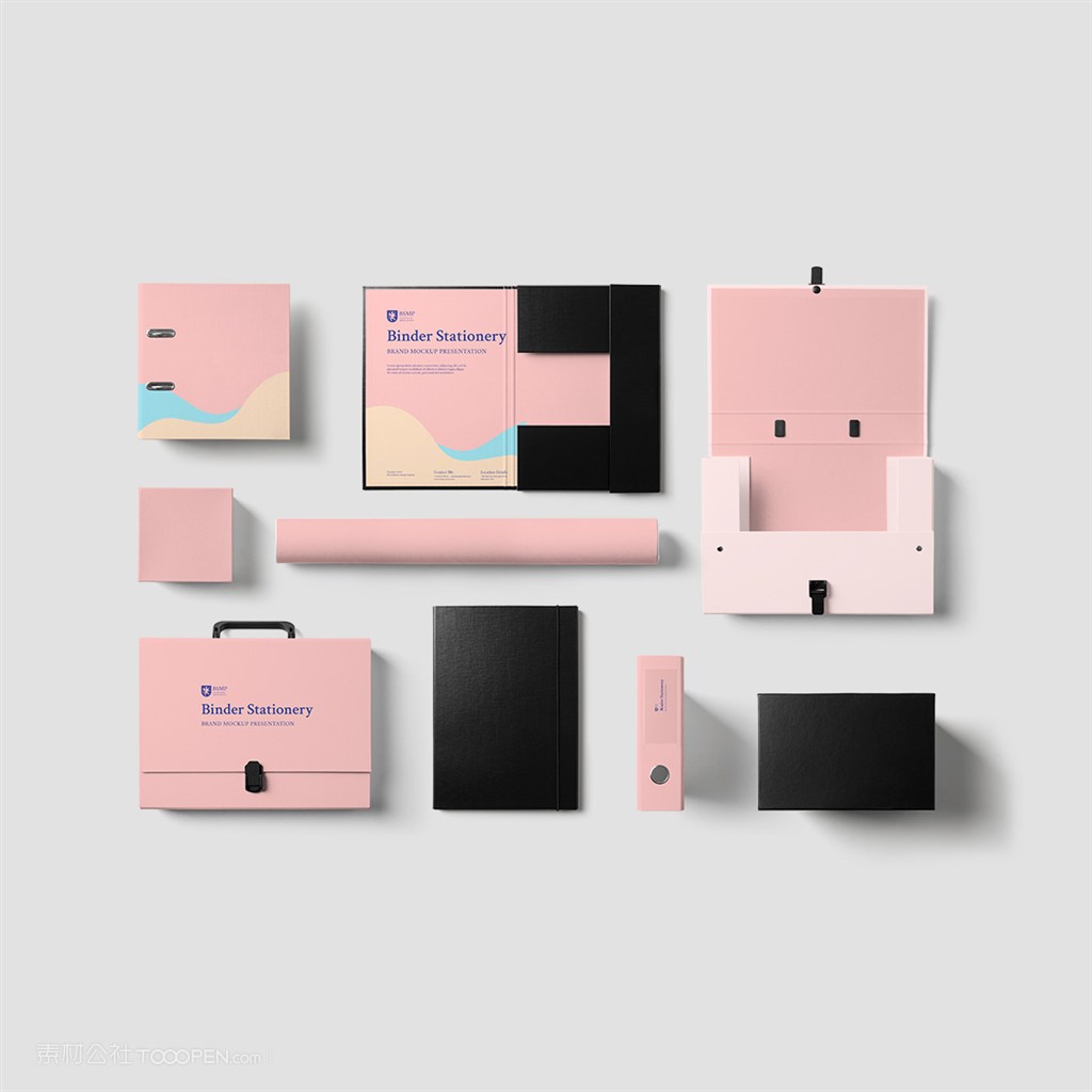 办公用品vi样机贴图模板