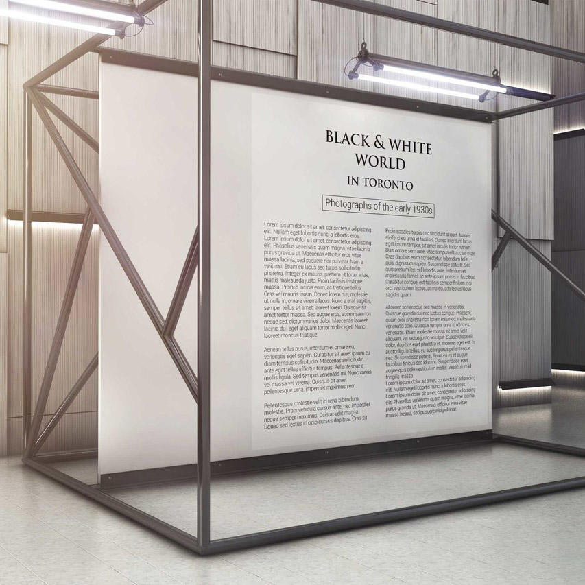 展览馆桁架海报样机