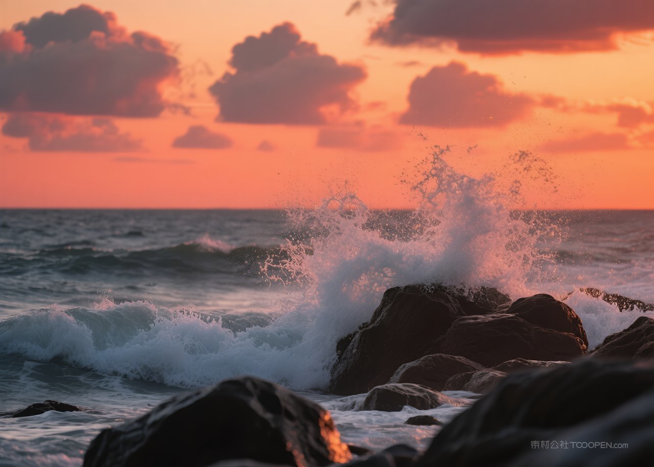 落日日落唯美云层自然天空风景云彩