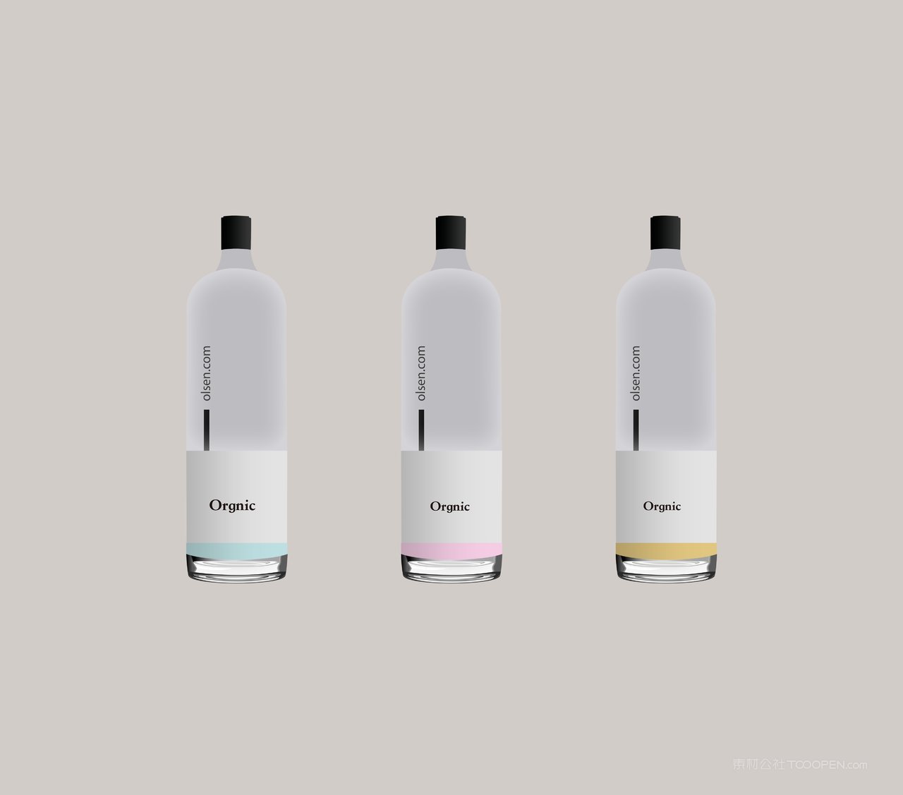 果汁饮料包装瓶贴透明玻璃瓶展示样机 (22)