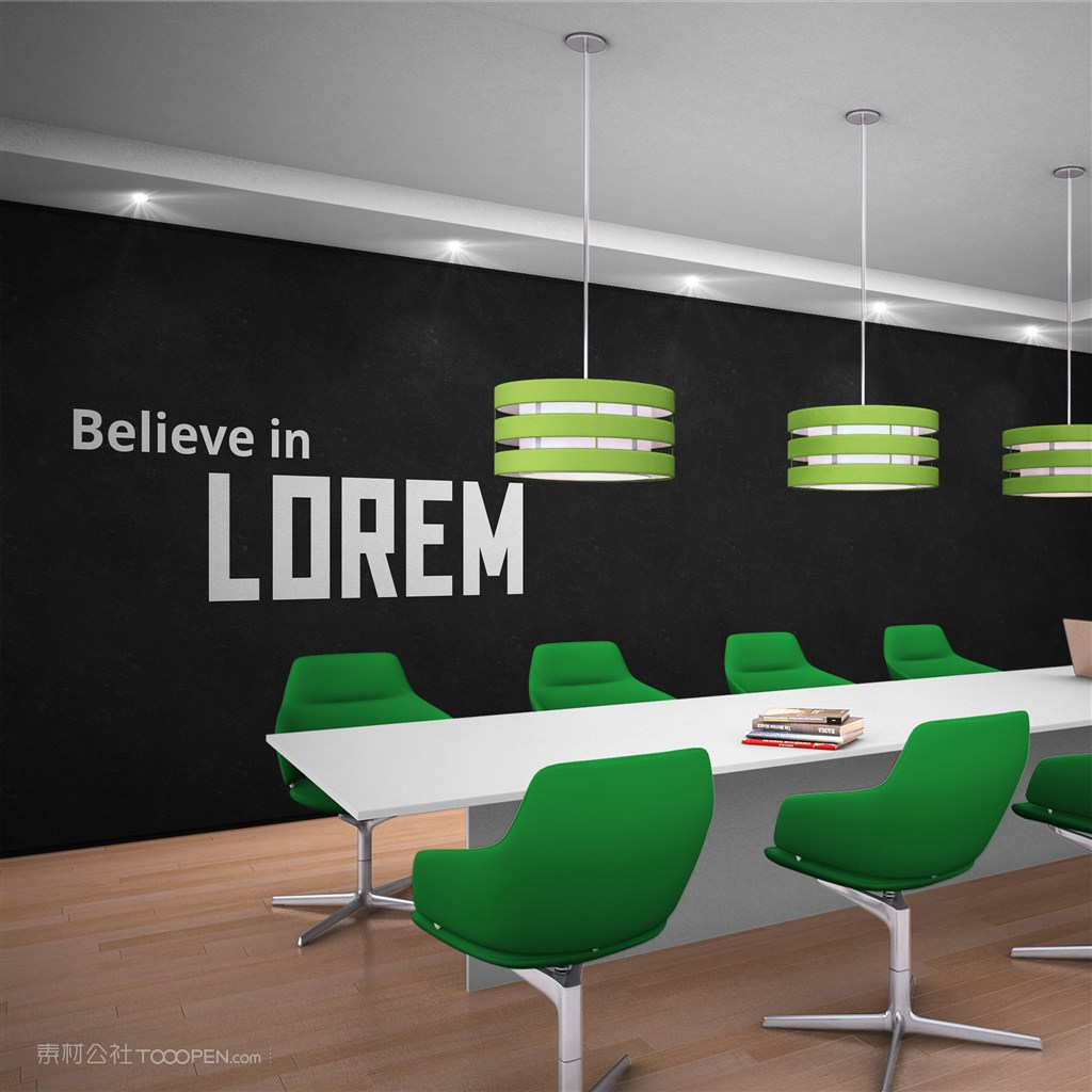 公司会议室背景墙样机