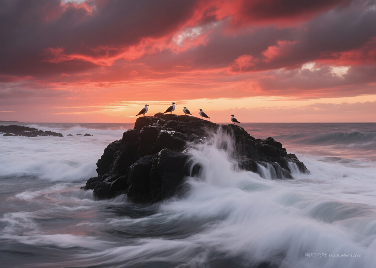 唯美日落风景落日天空自然云层云彩