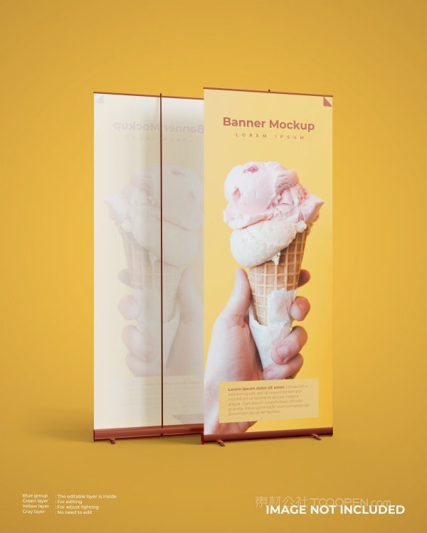 商场展架横幅样机