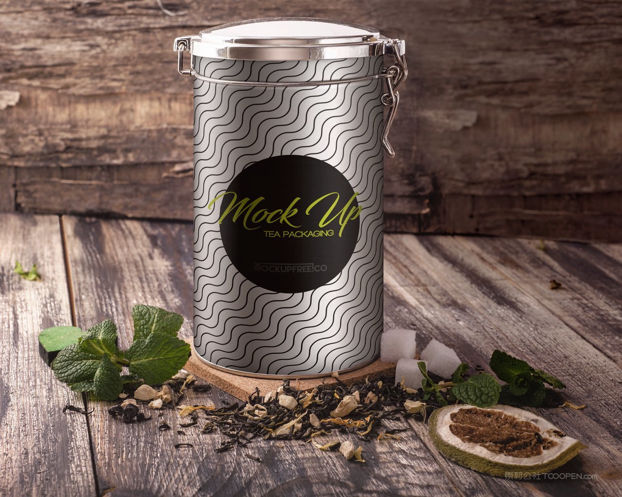 铁罐茶叶包装茶艺品牌vi包装样机 (1)