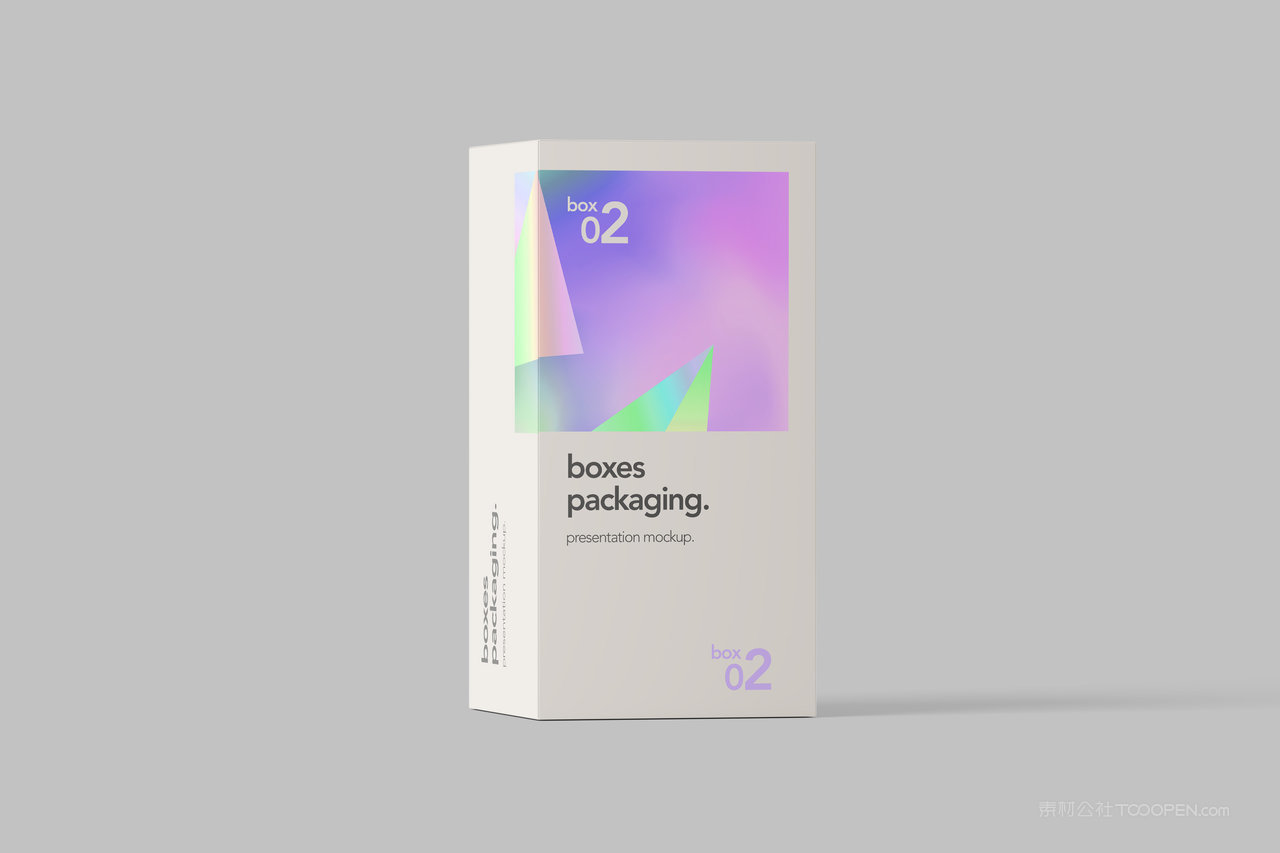 清新渐变紫场景产品包装设计样机