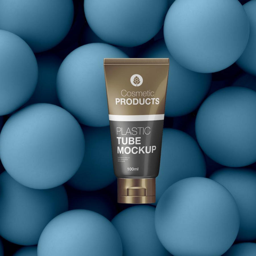 带球的光滑化妆品管样机