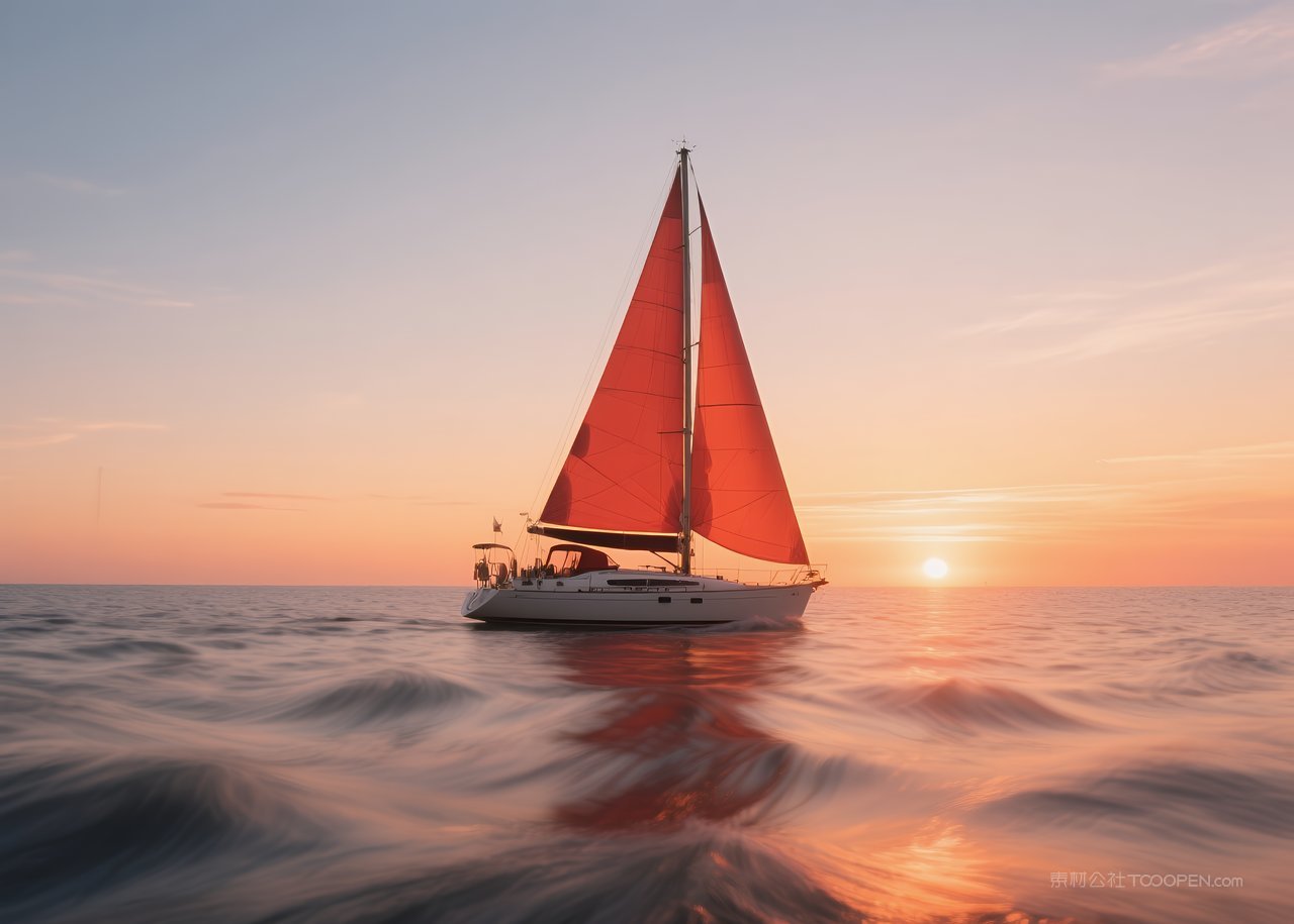 天空云层唯美景观风景日落云彩自然落日