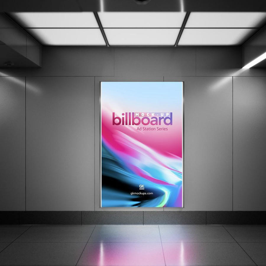 商场灯箱广告牌样机