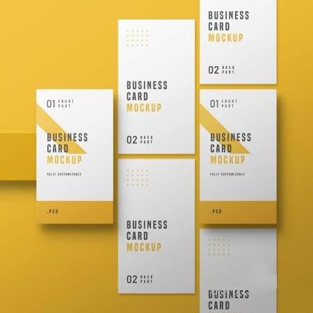 橙黄色名片样机