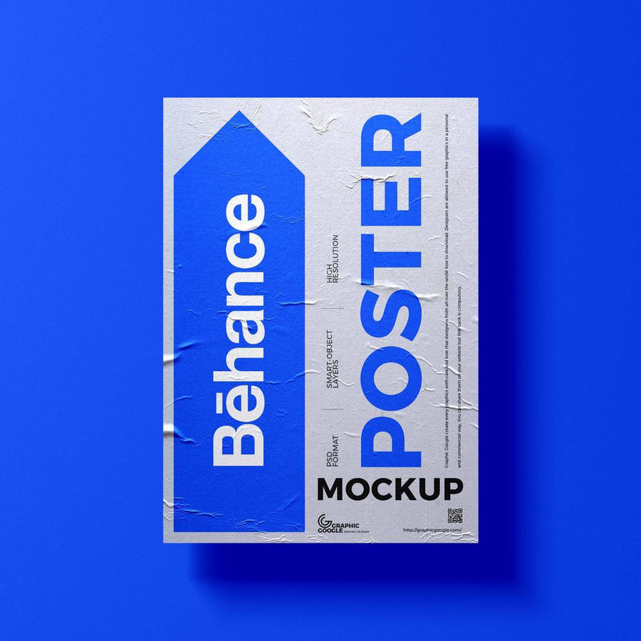 顶视图a3海报样机