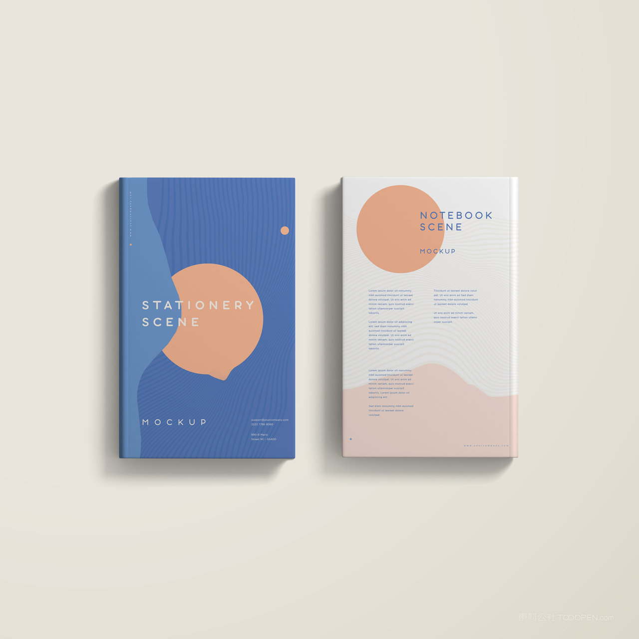 两本产品画册精装书籍贴图样机