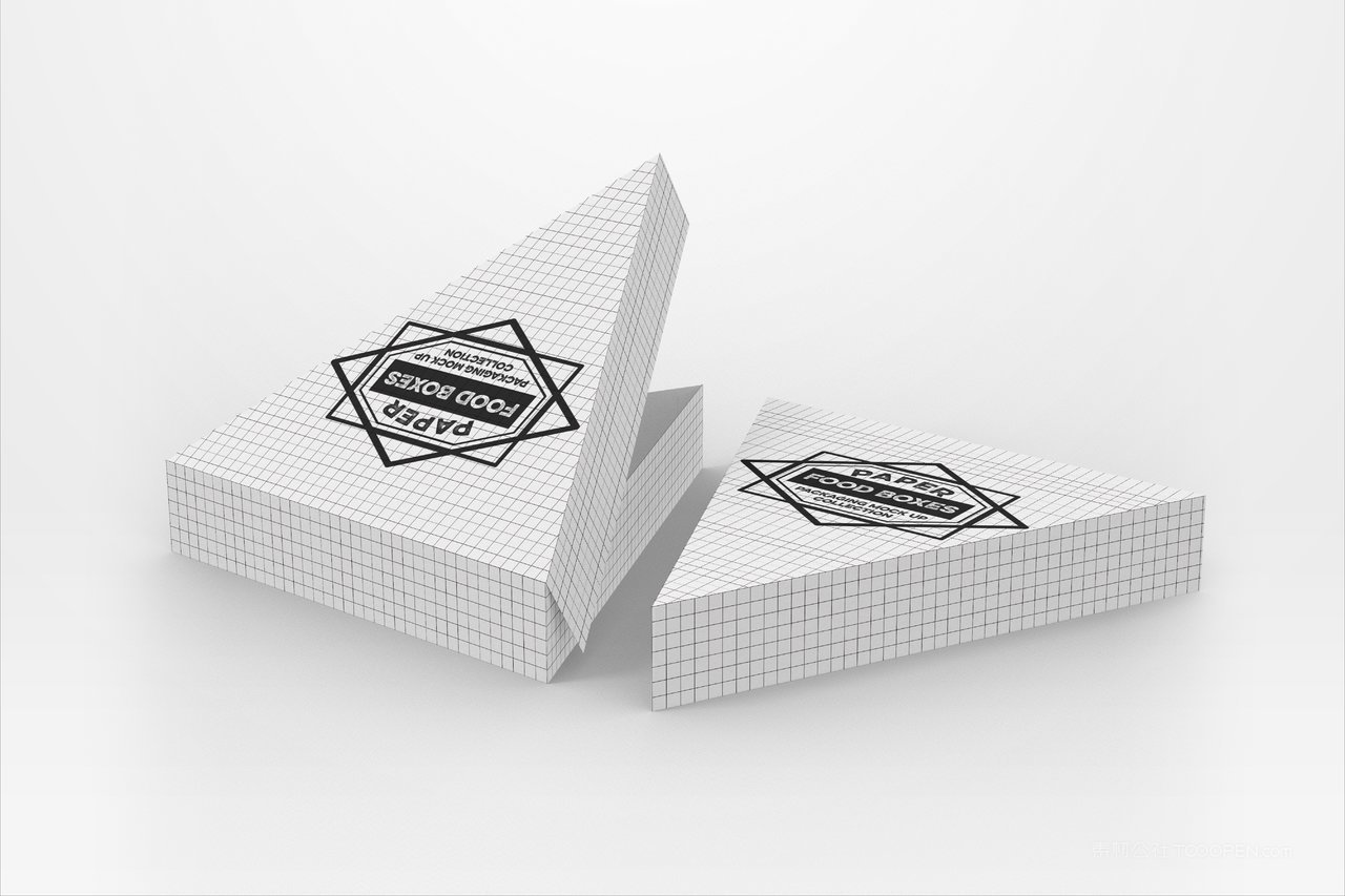 披萨纸质包装盒品牌食品纸质包装贴图样机 (10)