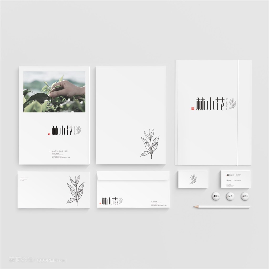 茶叶品牌vi样机贴图素材