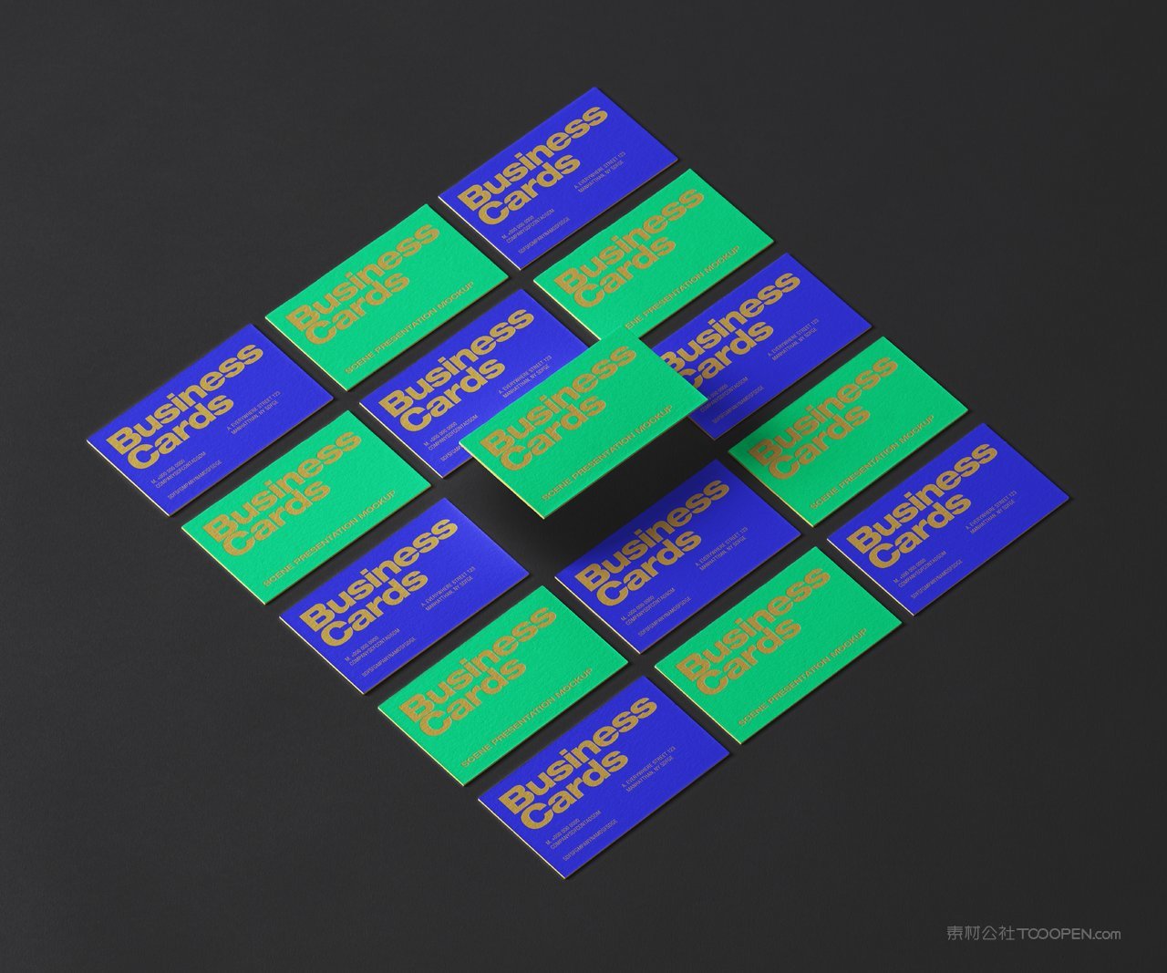 企业公司VIS名片样机效果图卡片设计展示商务办公用品