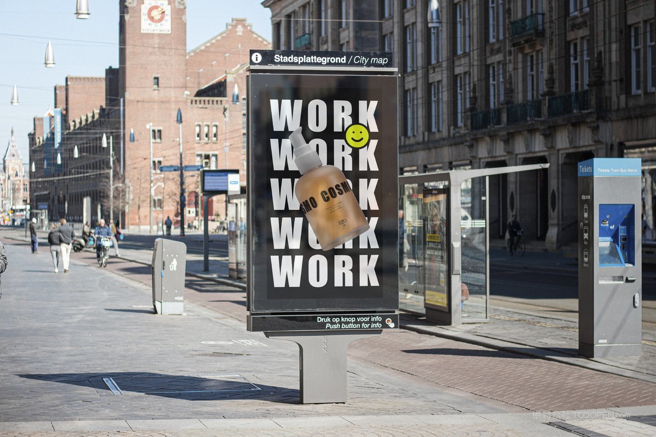 城市户外街头海报广告招贴实拍场景样机 (2)