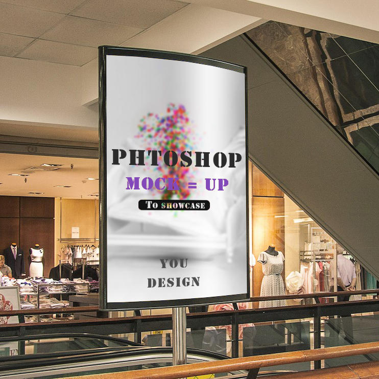 电梯口海报样机