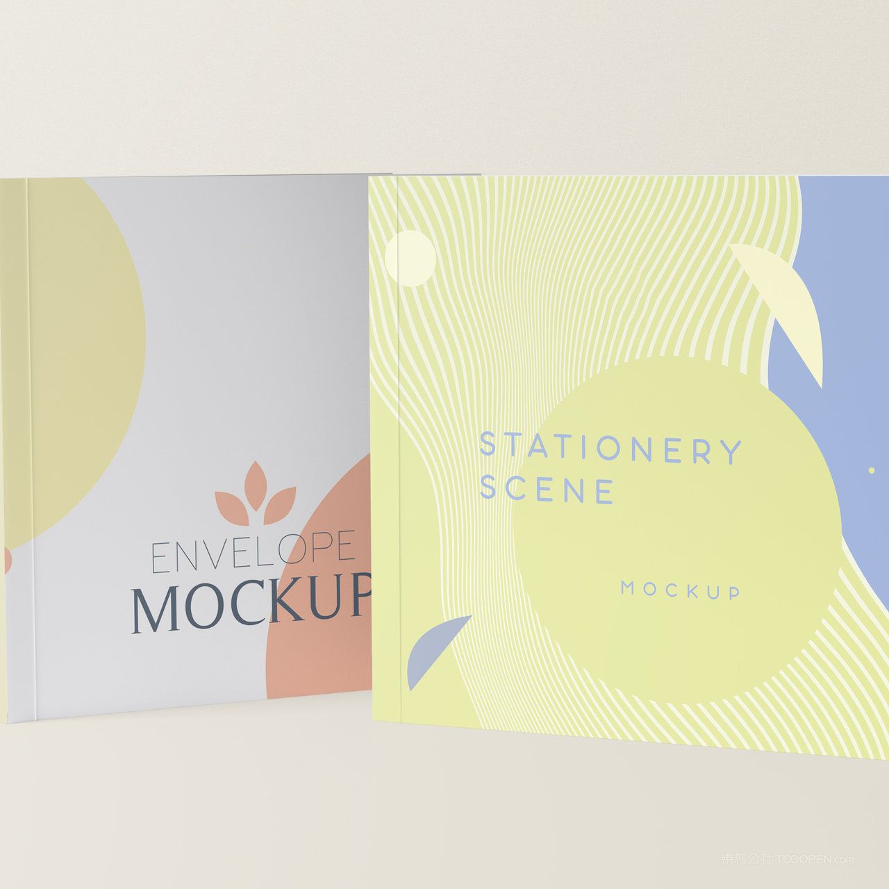 书本画册封面封底贴图样机