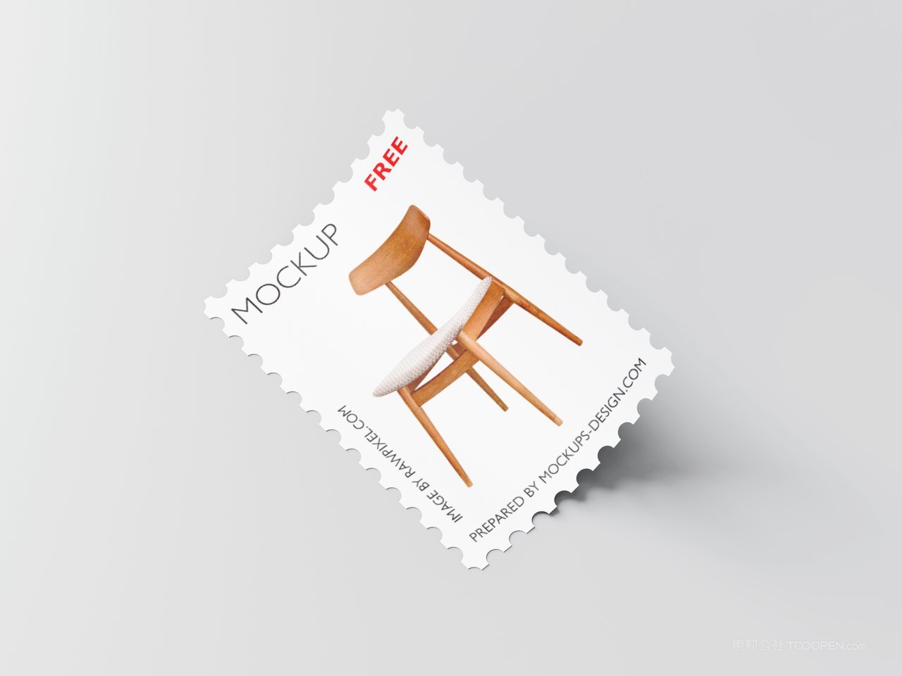 【2089期】极简质感邮票设计展示样机 (3)