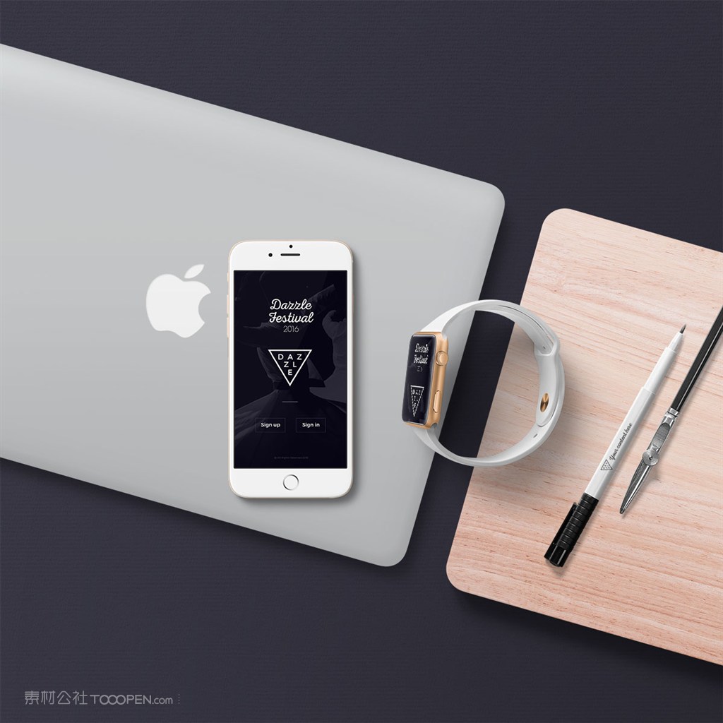 时尚女性用品苹果系列电子产品vi样机