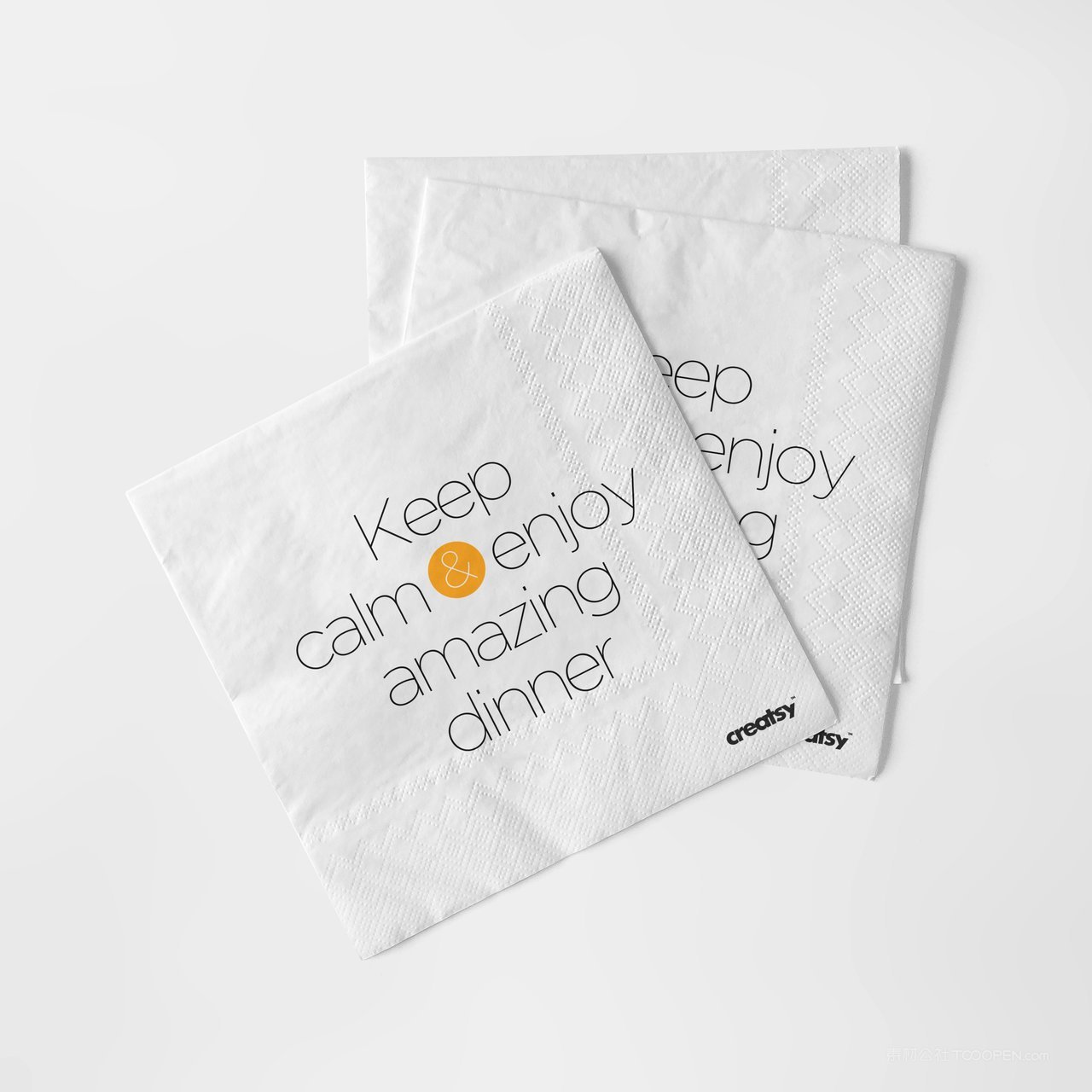 餐巾纸餐饮品牌纸巾效果图展示vi样机 (2)