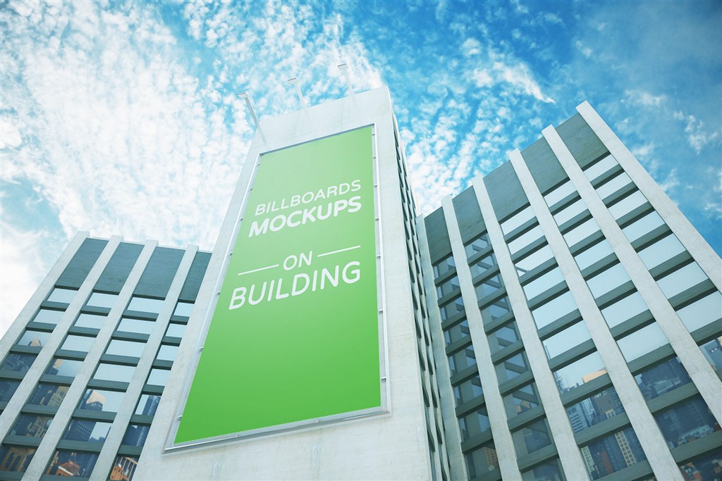 灯箱T牌街头户外大型广告牌样机图片下载