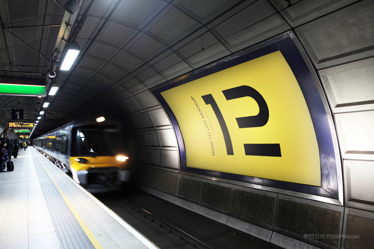 地铁站广告牌样机