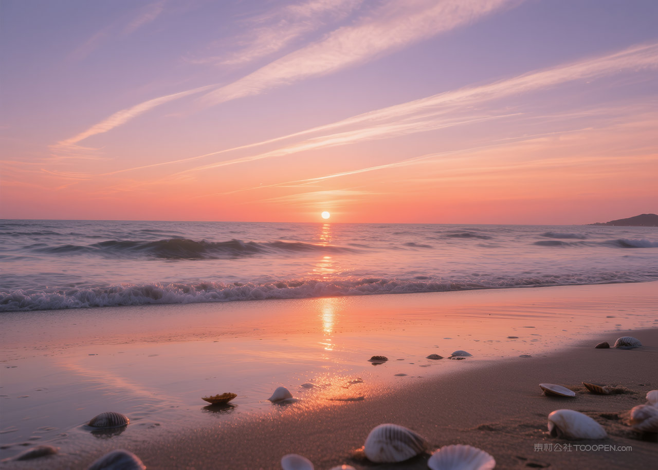 日出风景唯美云层自然云彩天空