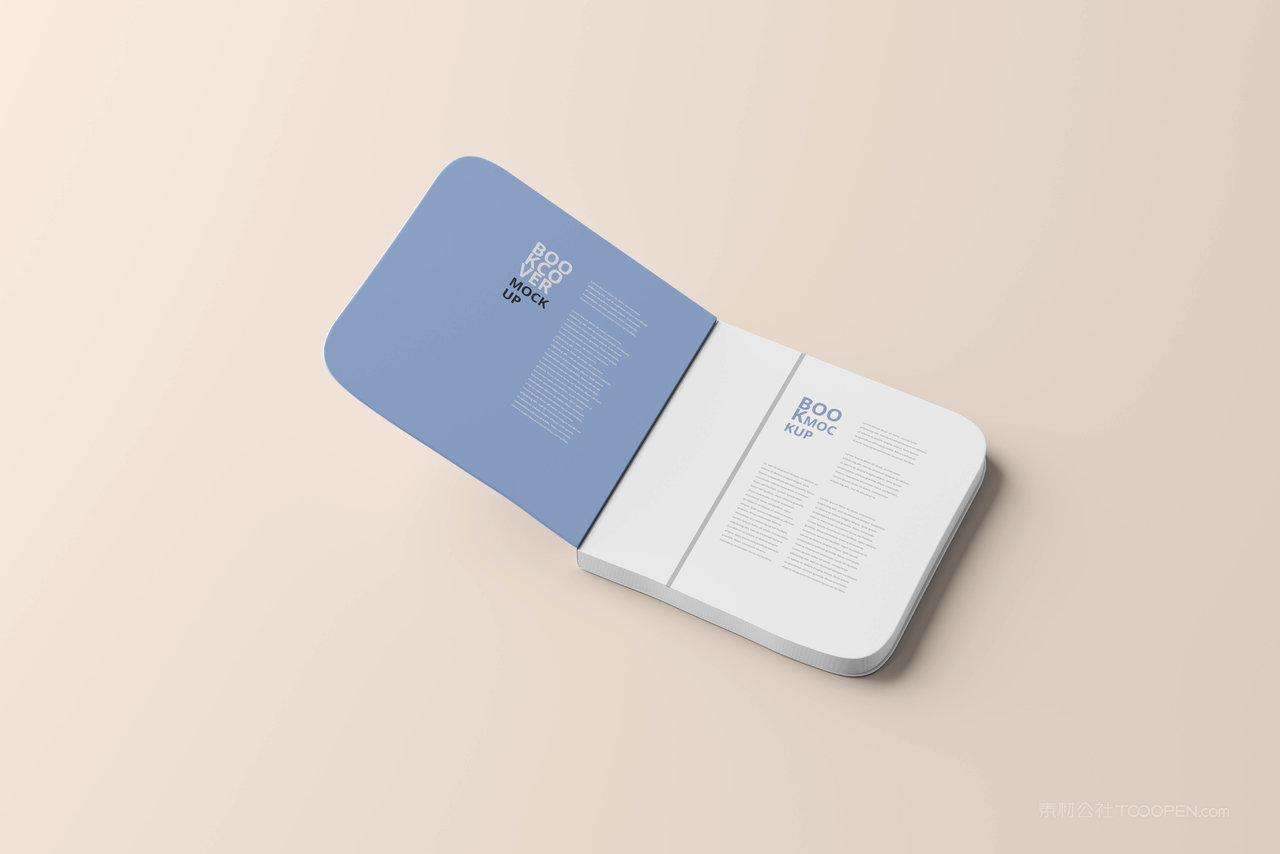 方形圆角带书签小册子样机