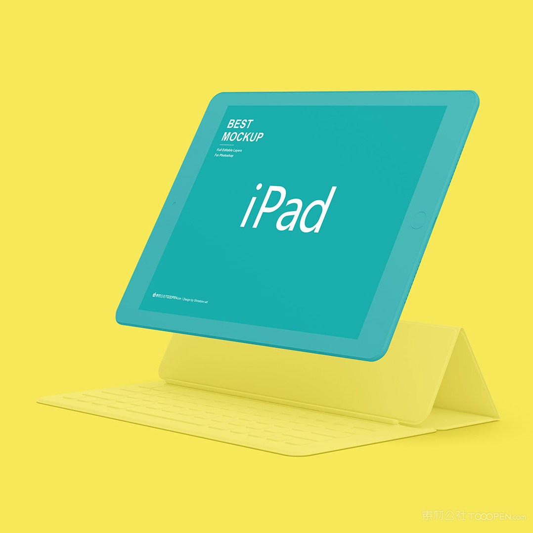 黄色背景苹果ipad样机