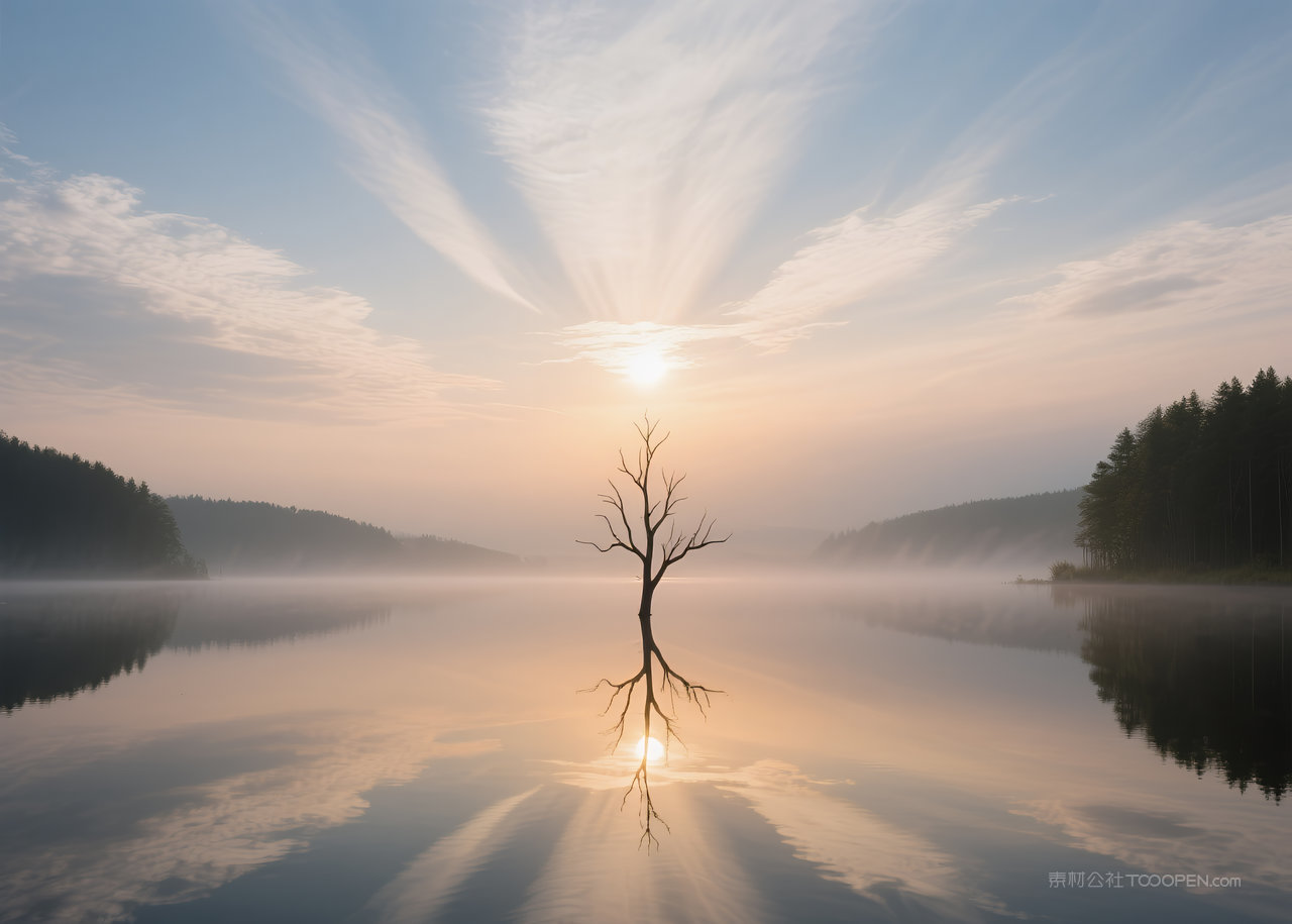 唯美天空自然风景美丽云层日出风光云彩
