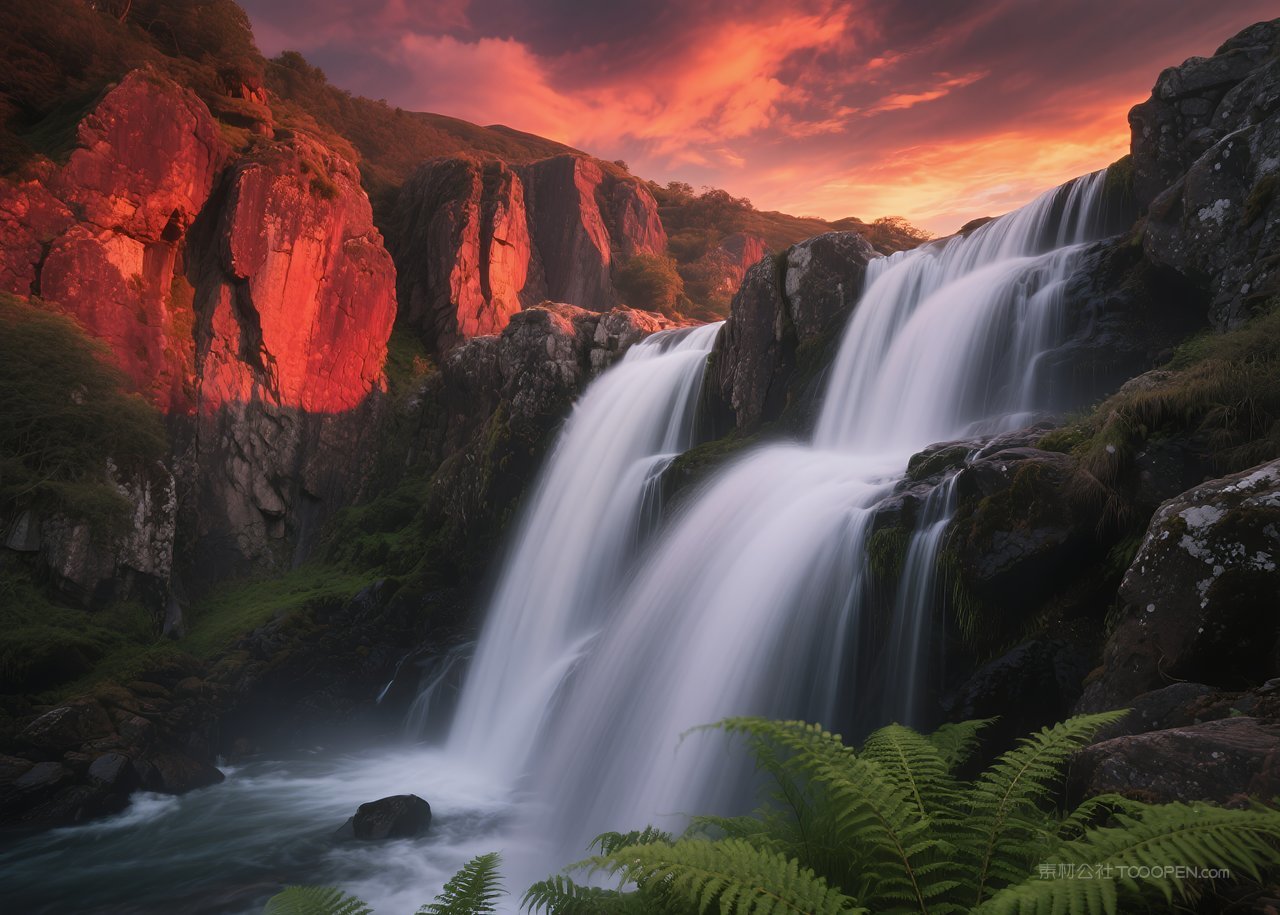 日落天空自然落日云彩云层风景唯美