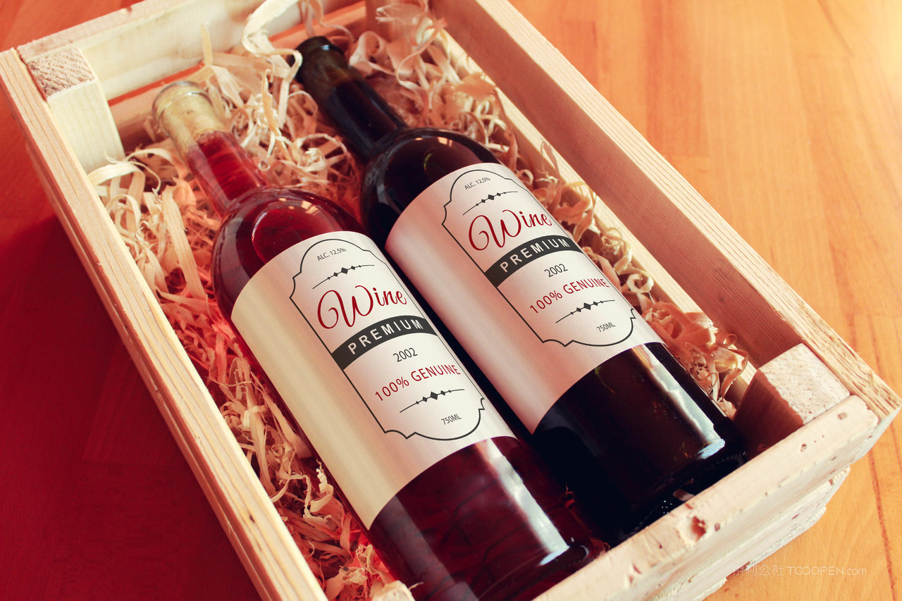 葡萄酒标签样机