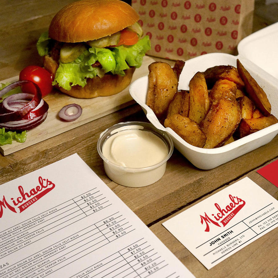 汉堡餐厅外卖餐饮样机