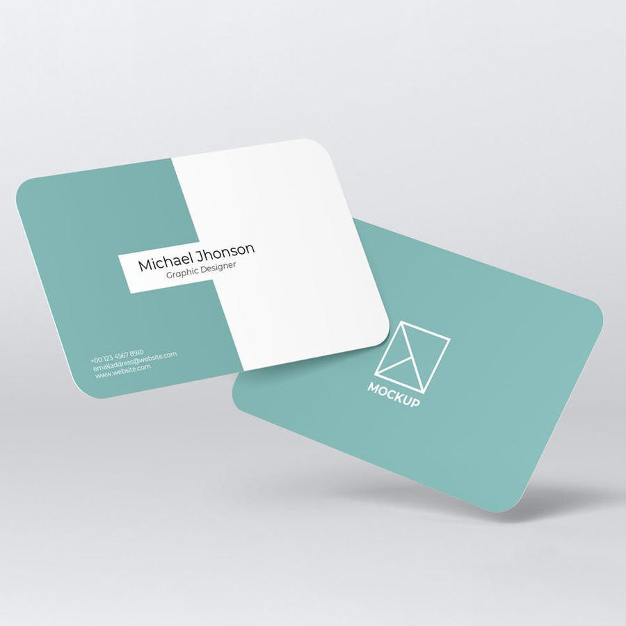 圆角名片设计样机