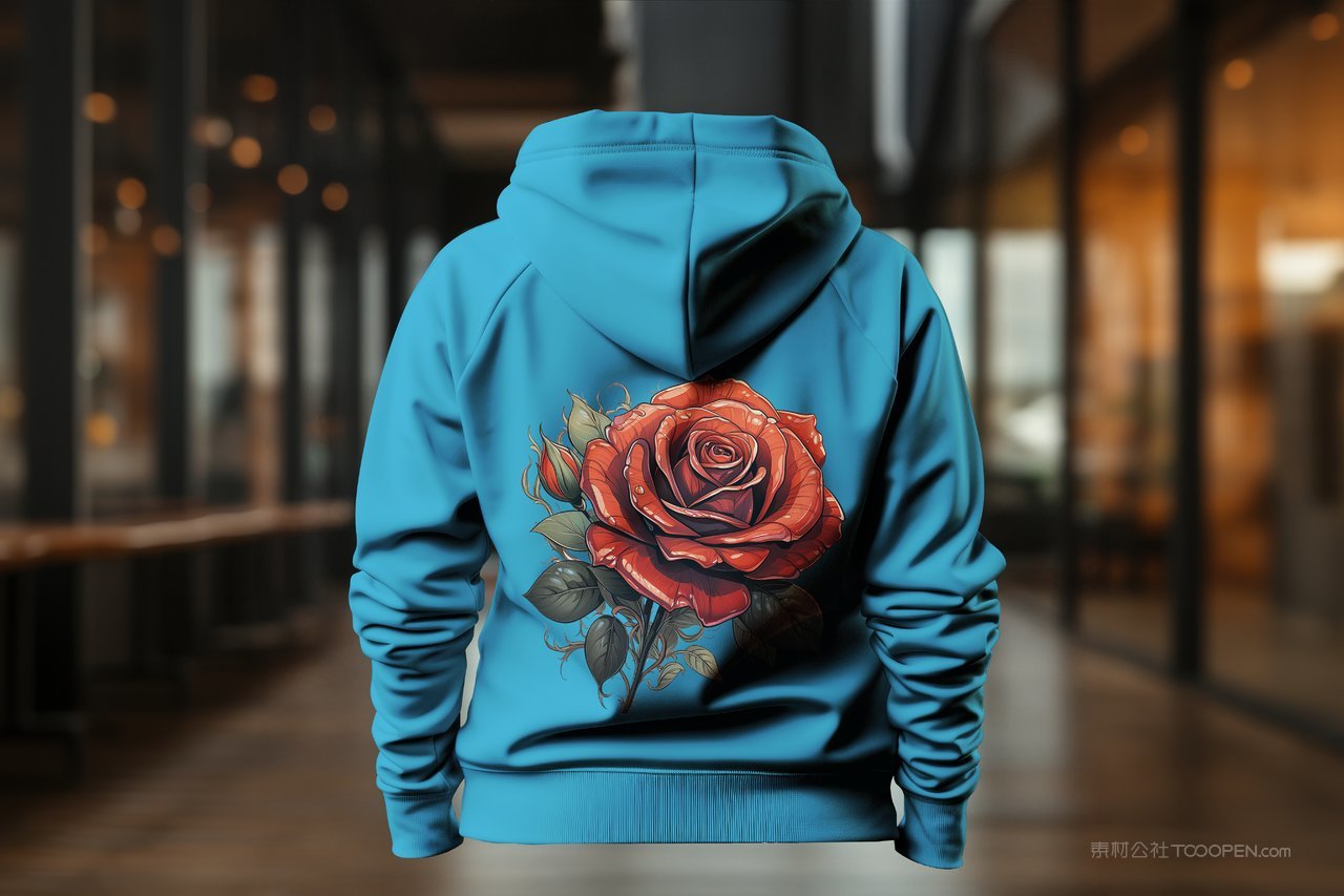 连帽衫逼真样机