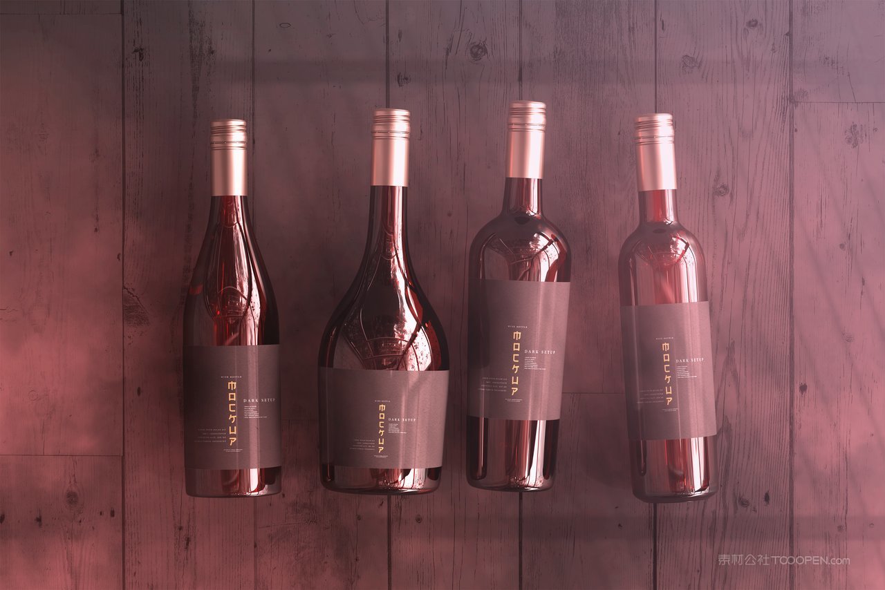 红酒葡萄酒瓶贴外包装效果图vi展示样机 (18)
