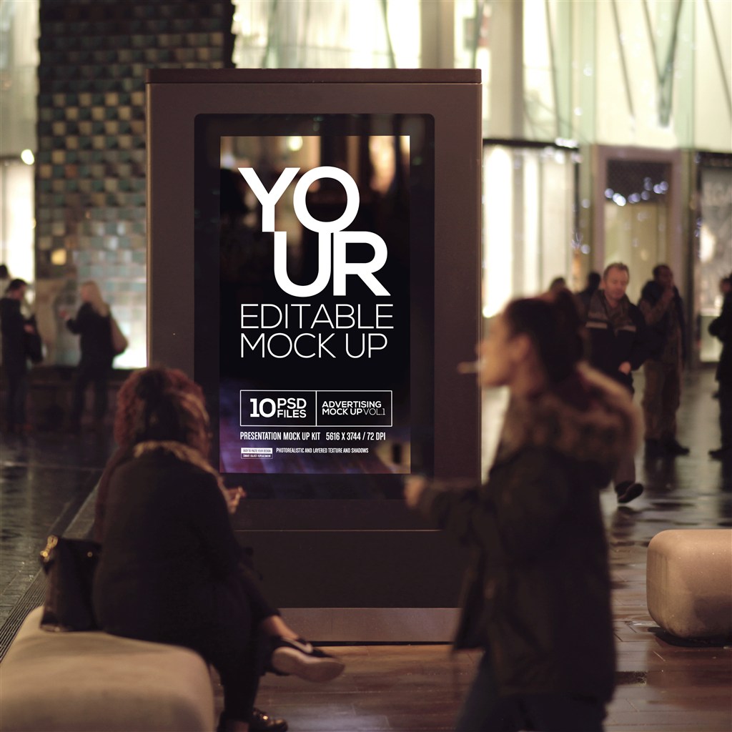 室内广告牌样机