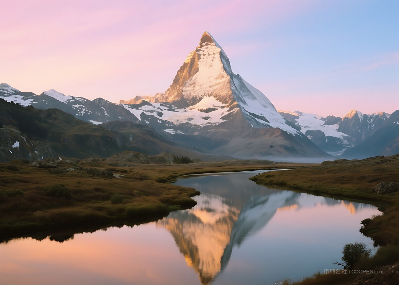 山水天空唯美河流山峰高清自然景观风景