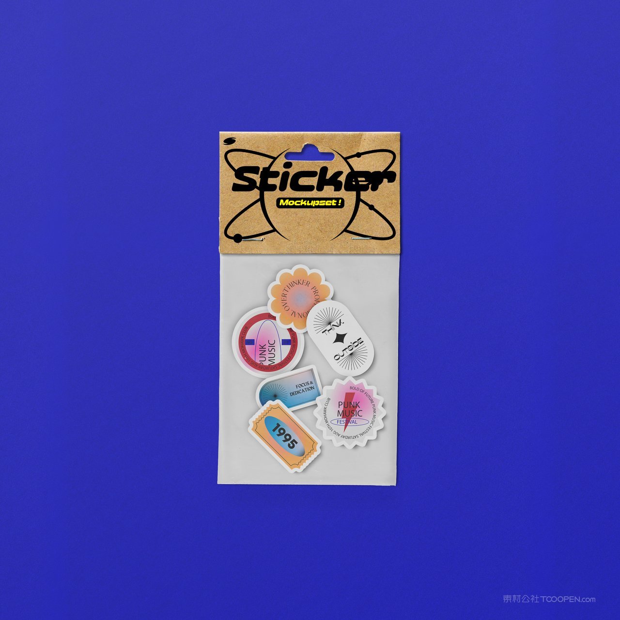 塑料袋贴纸样机素材