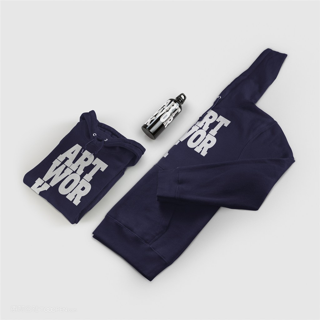 卫衣套头衫运动水瓶服装样机