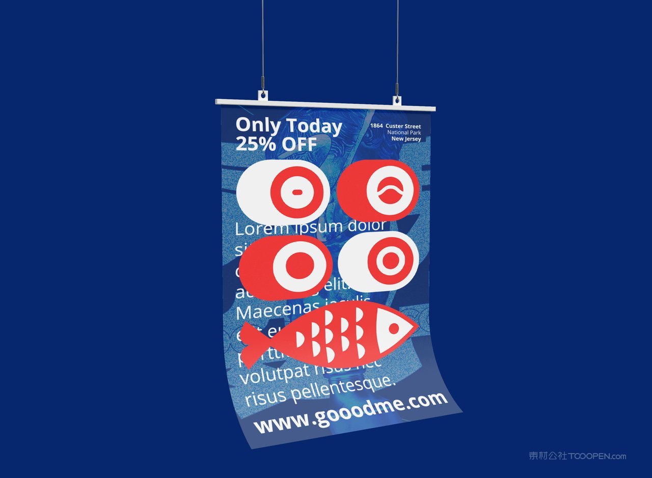 日式餐饮品牌海报宣传单样机 (3)