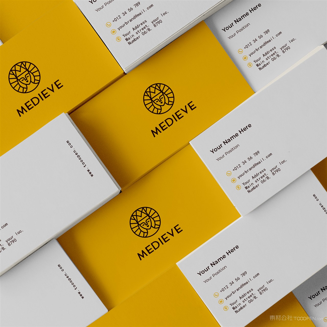 咖啡店vi名片贴图样机