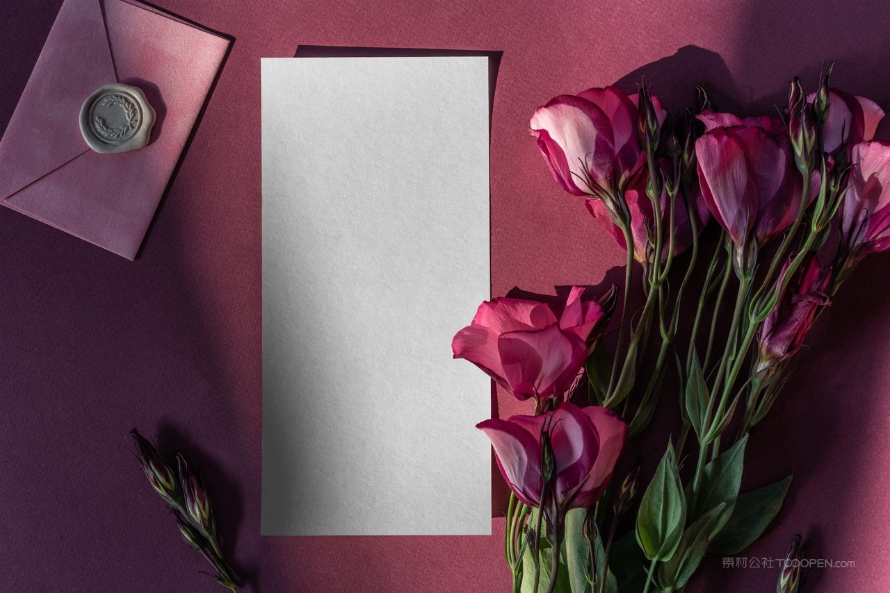 婚礼邀请函请柬信封卡片场景样机 (11)