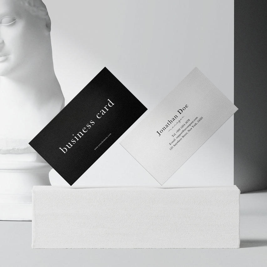 石膏像背景高档名片贴图样机