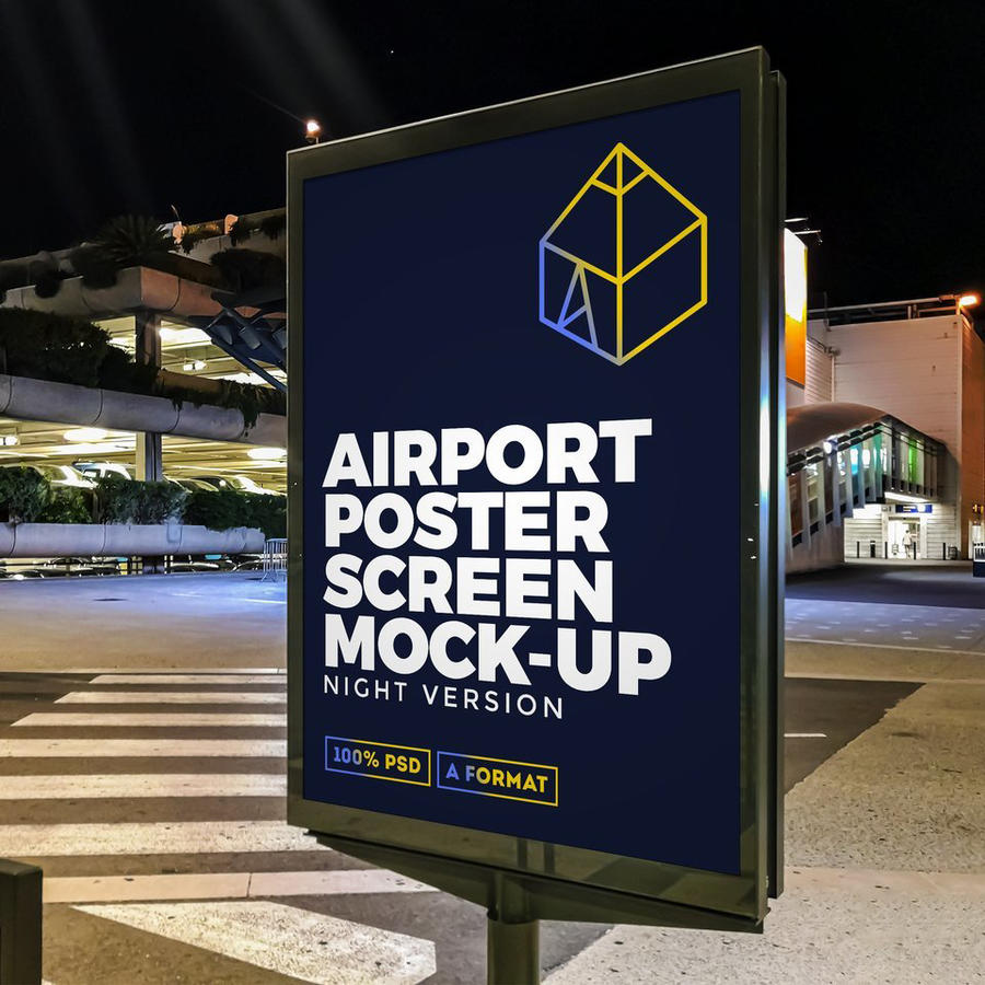 城市沿街灯箱海报样机 (16)