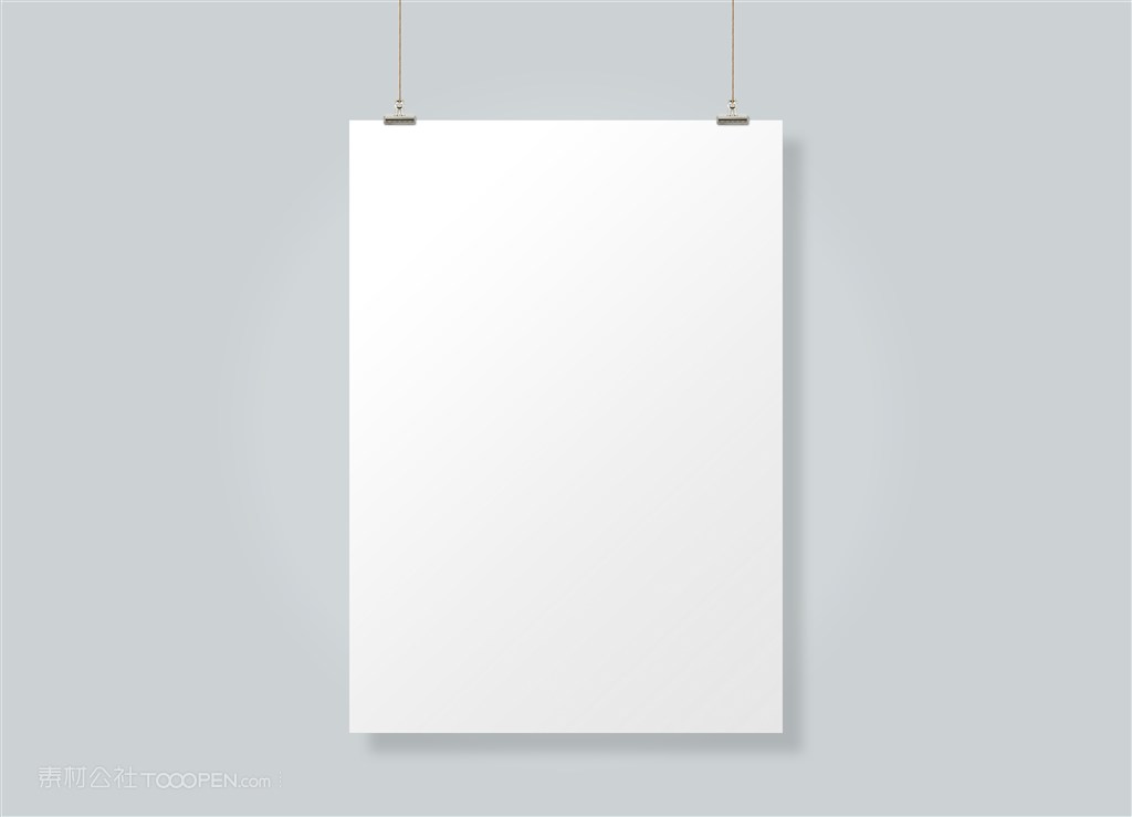 夹子夹着的海报样机
