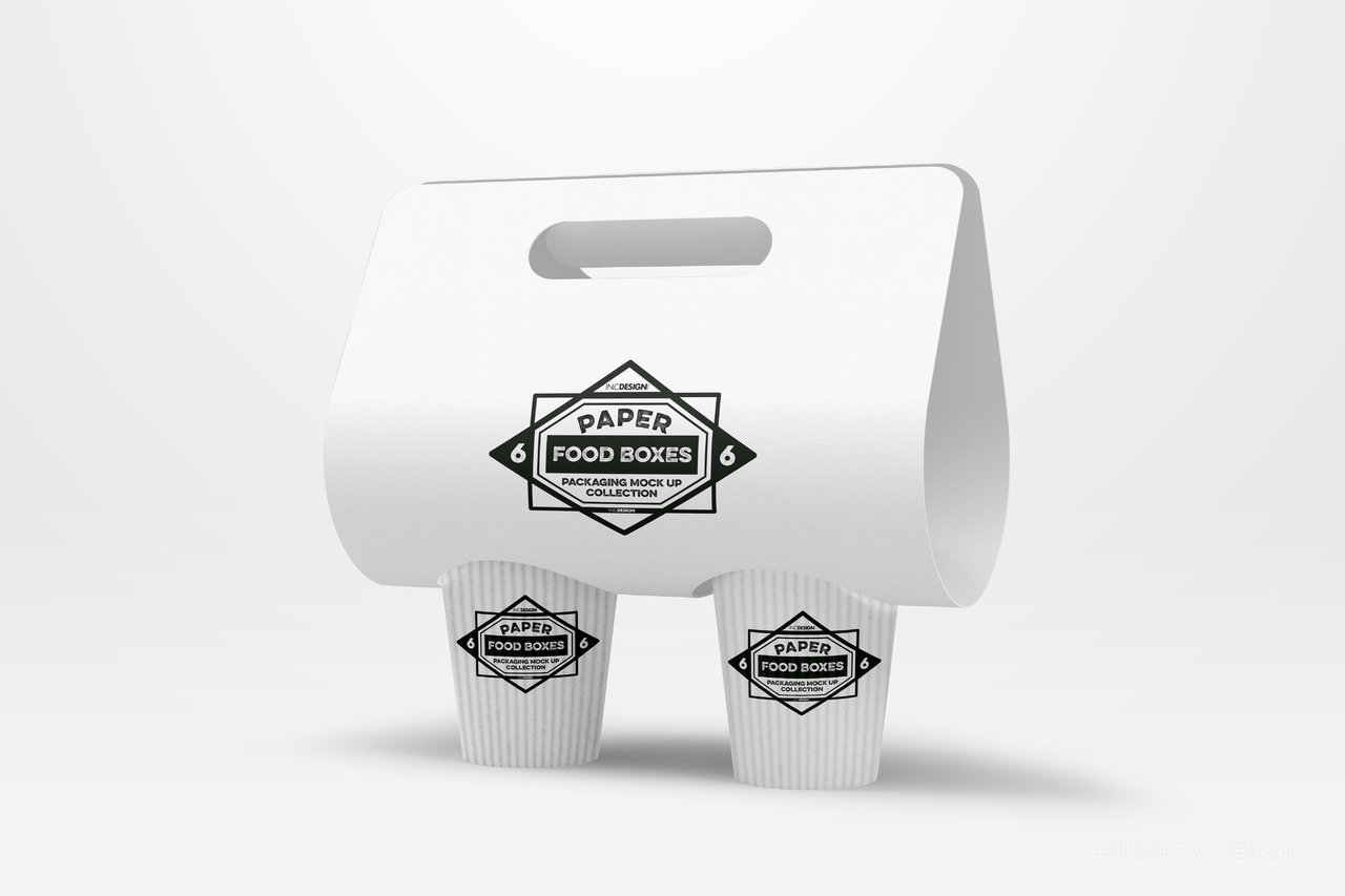 饮料外卖烘焙蛋糕面包店食品纸质包装贴图样机 (2)
